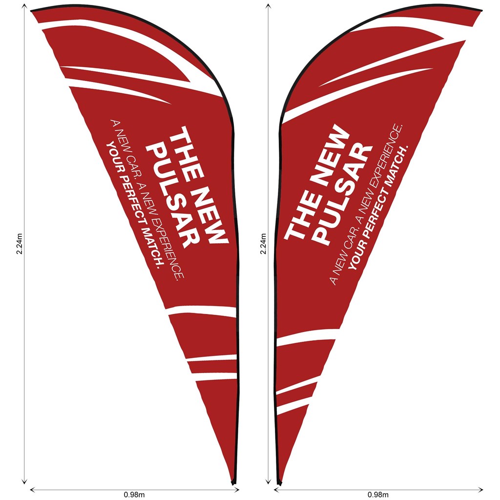 Legend 2m Sublimated Sharkfin Double-Sided Flying Banner Skin (Excludes Hardware) - Image 3